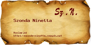Szonda Ninetta névjegykártya